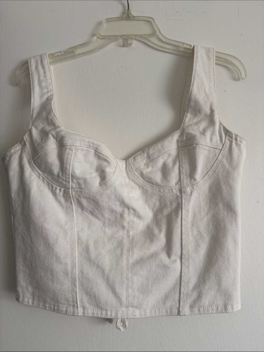 Aqua White Bustier top